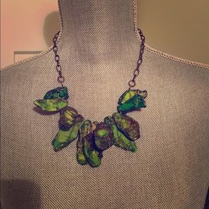 Green stone necklace